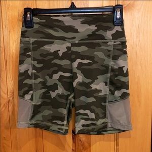 Victoria’s Secret PINK Green camouflage biker shorts